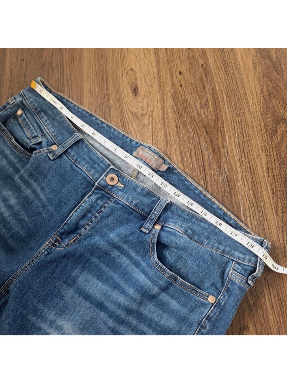 💙 Torrid Tall Mid Rise Slim Boot Vintage Stretch Jeans Size 18T Cowgirl Country - Picture 2 of 8